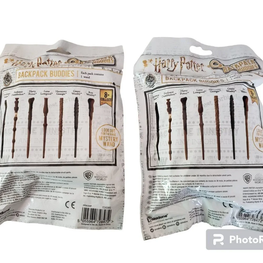 NIP Lot of 2 Harry Potter Backpack Buddies Collectible Wand Licenced Blind Bags